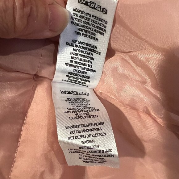 JOie Girls Size 2T Faux-Fur-Trimmed Blush Pink Button lined Jacket Coat - Picture 10 of 12